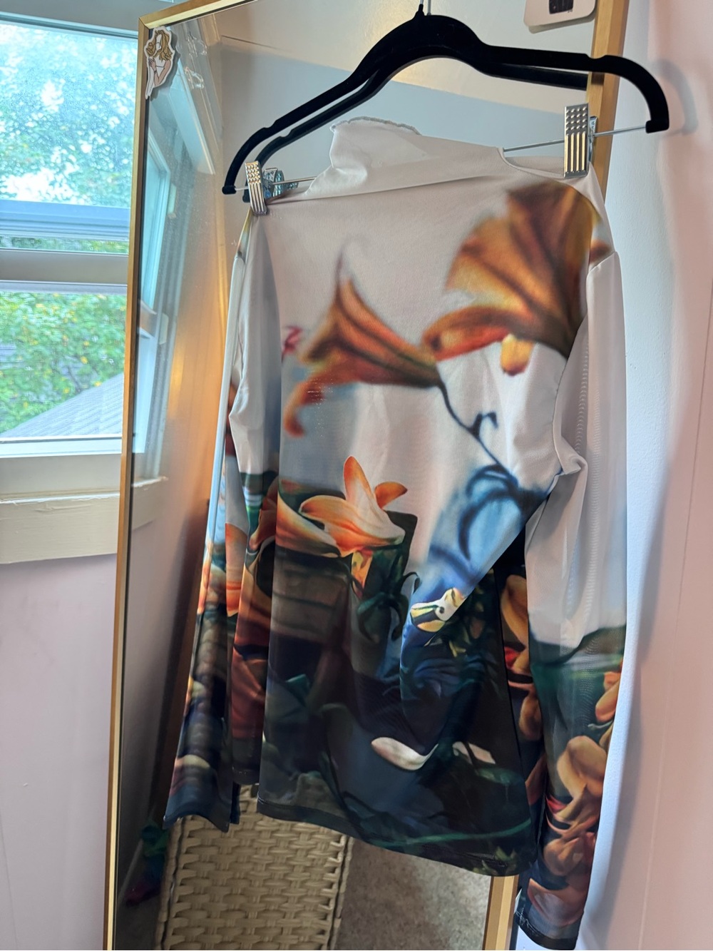 Find Me Now Floral Mesh Top - M/L